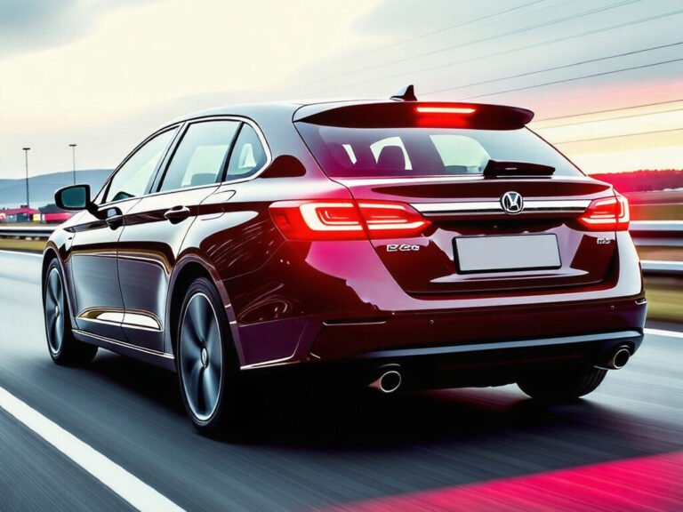 제동하며 피칭이 발생하는 자동차 사진